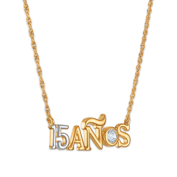 EcoLove 1/10 Lab Grown Diamond 18-inch Quinceanera Necklace in 10KT Gold