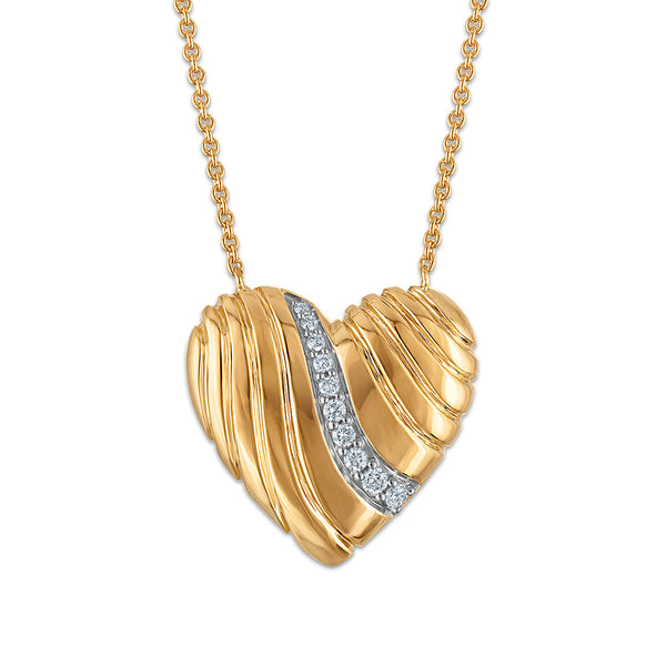 White Diamond Hearts & Symbols Necklace in 925 Silver