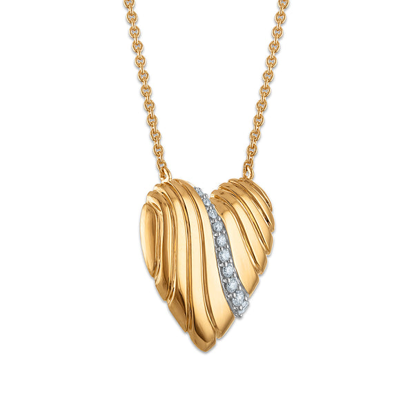 White Diamond Hearts & Symbols Necklace in 925 Silver