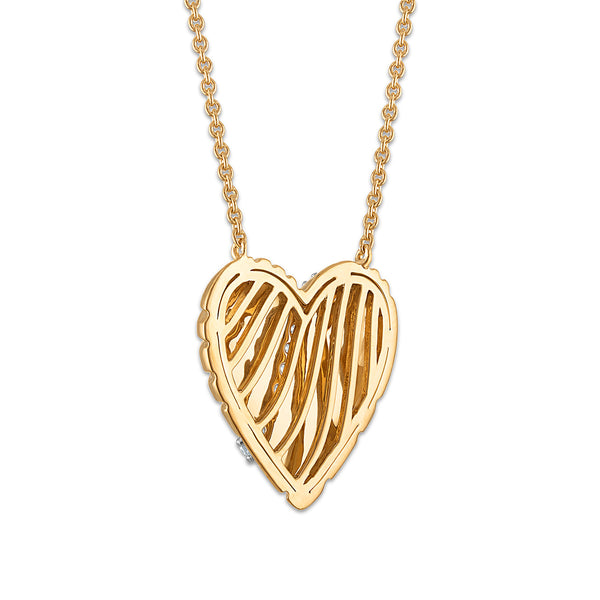 White Diamond Hearts & Symbols Necklace in 925 Silver
