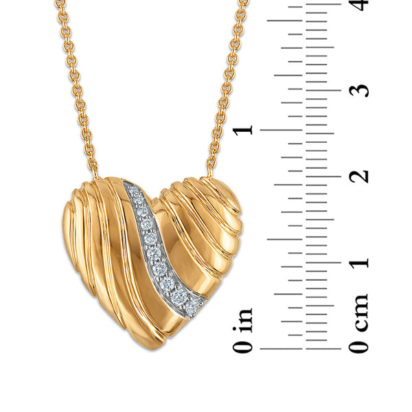White Diamond Hearts & Symbols Necklace in 925 Silver