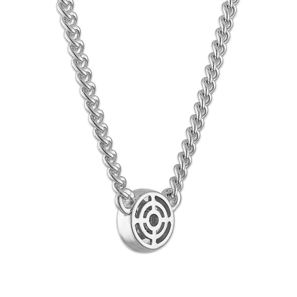 White Diamond Solitaire Necklace in 925 Silver