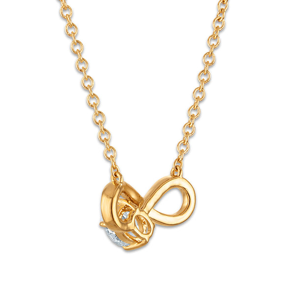 EcoLove 1/2 CTW Lab Grown Diamond Infinity Necklace in Gold Plated Sterling Silver