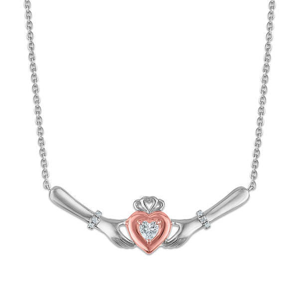 White Diamond Necklace in 925 Silver