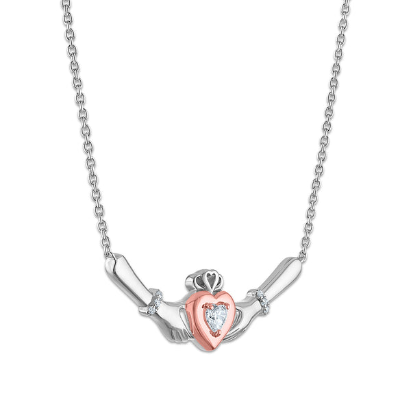 White Diamond Necklace in 925 Silver