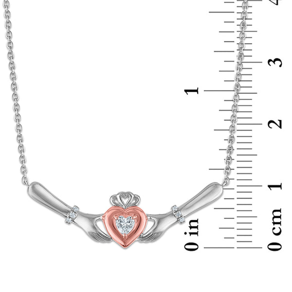 White Diamond Necklace in 925 Silver