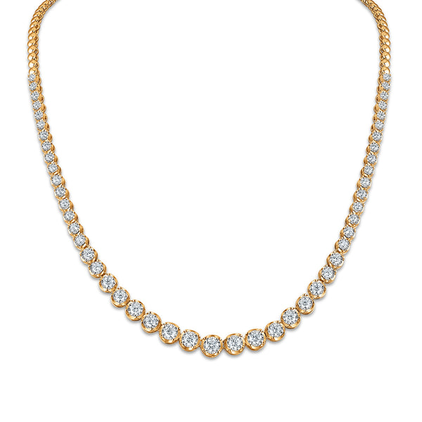 EcoLove 3 CTW Lab Grown Diamond 17-inch Tennis Necklace in 14KT Gold Vermeil