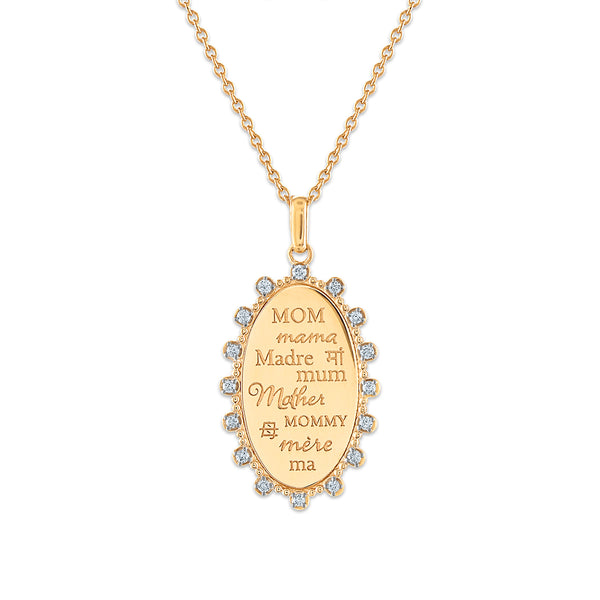 White Diamond Pendant in 10KT Gold