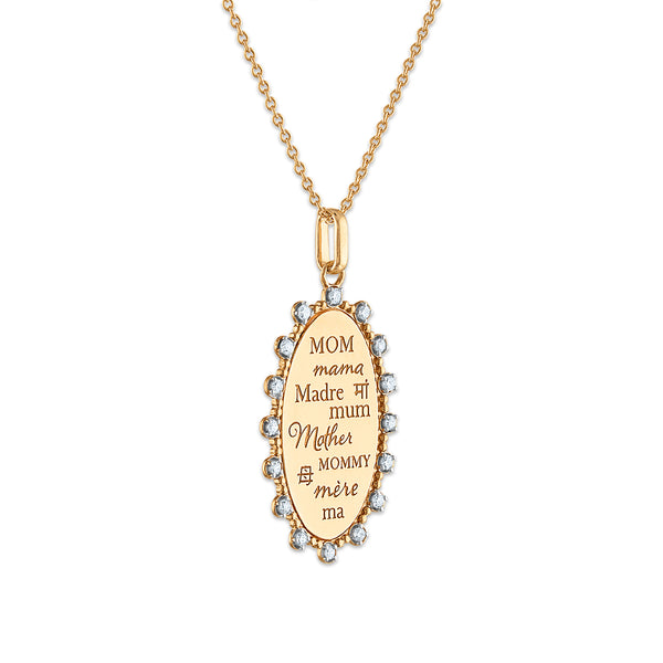 White Diamond Pendant in 10KT Gold