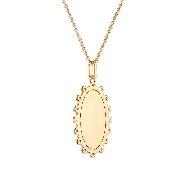 White Diamond Pendant in 10KT Gold