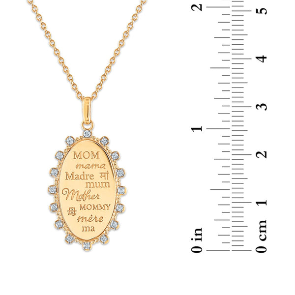 White Diamond Pendant in 10KT Gold