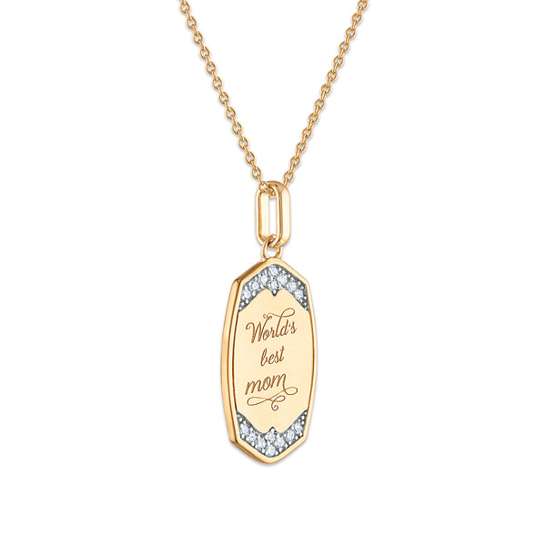 White Diamond Pendant in 10KT Gold