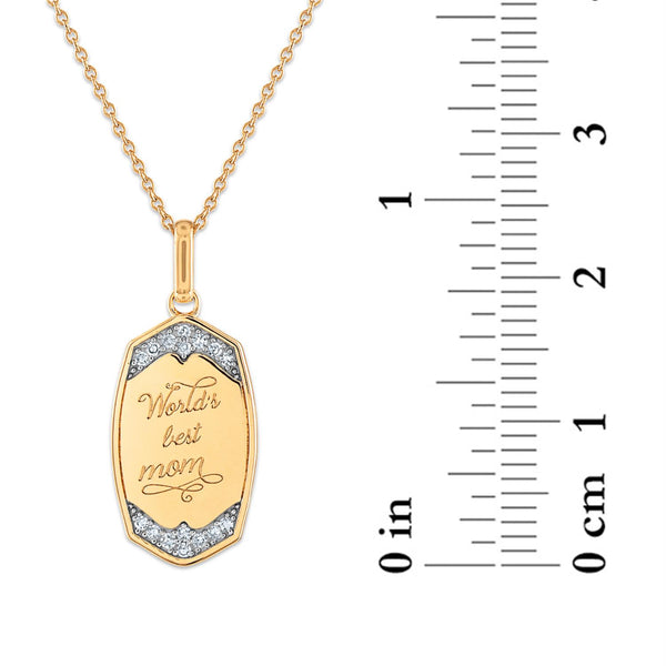 White Diamond Pendant in 10KT Gold