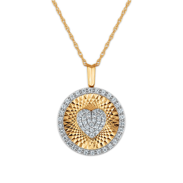 White Diamond Fashion Pendant in 925 Silver