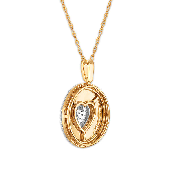 White Diamond Fashion Pendant in 925 Silver