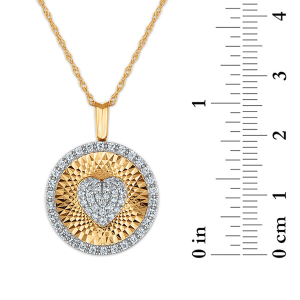 White Diamond Fashion Pendant in 925 Silver