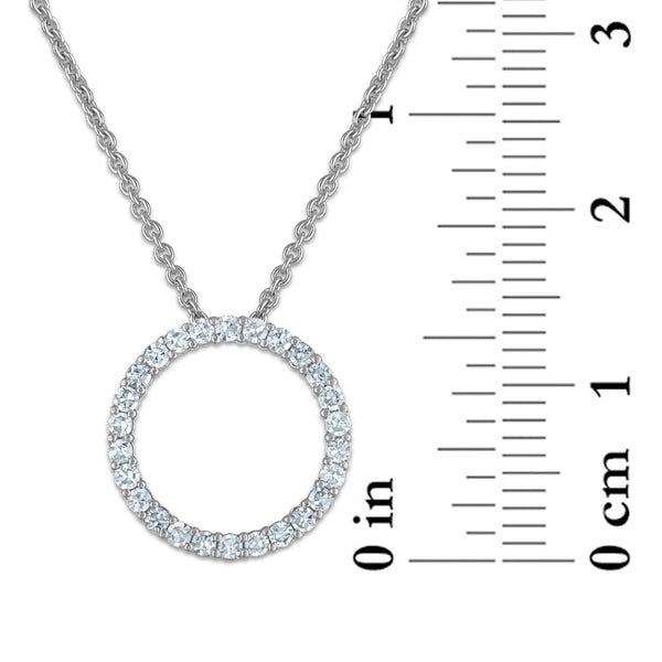 EcoLove 1/4 CTW Lab Grown Diamond 18-inch Circle Pendant in Sterling Silver