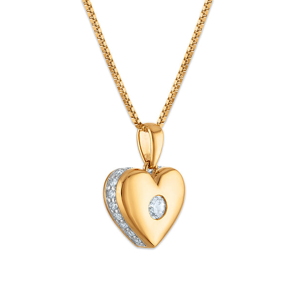 White Diamond Hearts & Symbols Pendant in 925 Silver