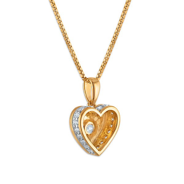 White Diamond Hearts & Symbols Pendant in 925 Silver
