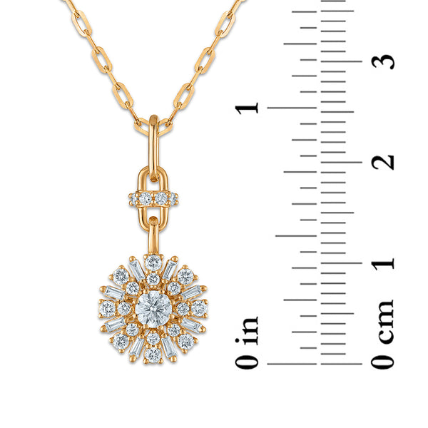 EcoLove 1/2 CTW Lab Grown Diamond 18-inch Pendant in 10KT Yellow Gold