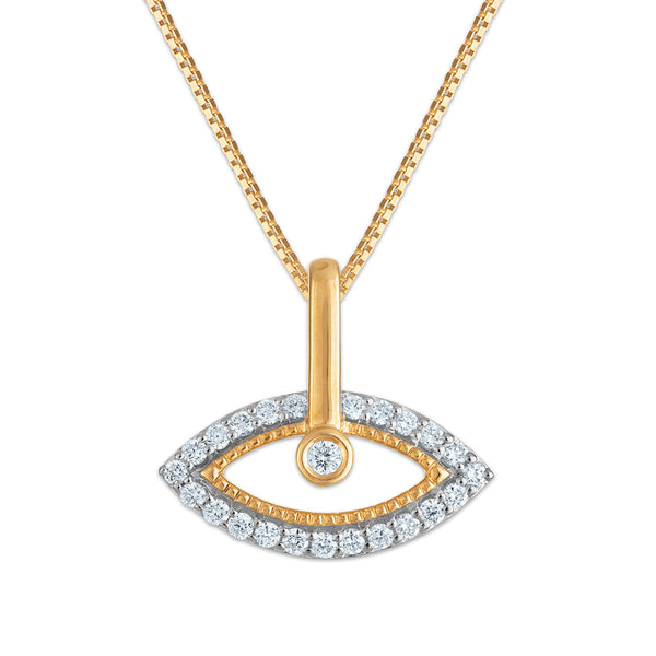 White Diamond Pendant in 925 Silver