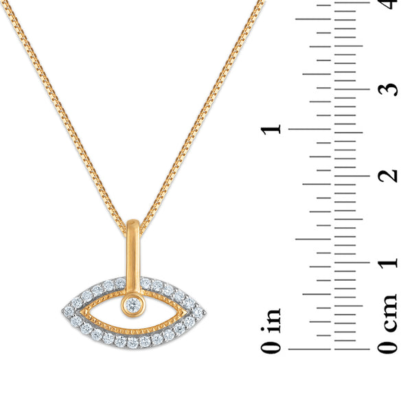 White Diamond Pendant in 925 Silver