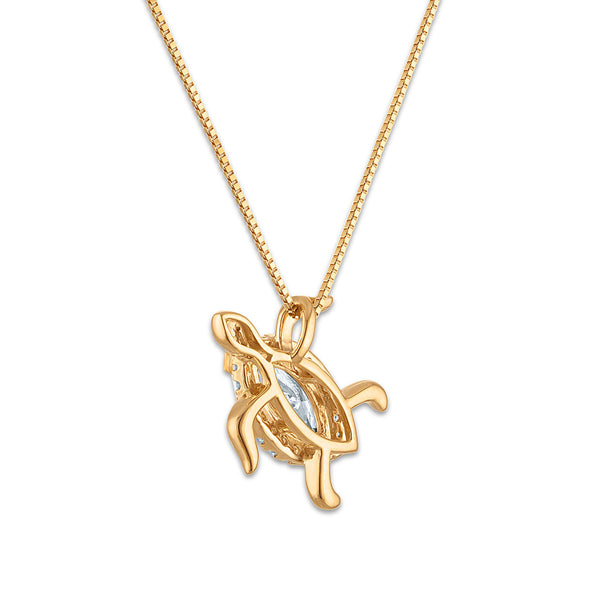 White Diamond Pendant in 10KT Gold