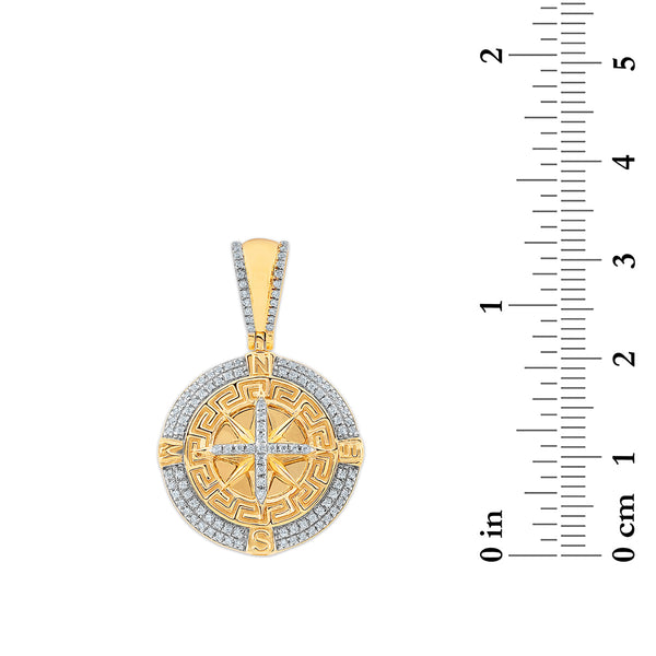 EcoLove 1/4 CTW Lab Grown Diamond Pendant in Gold Vermeil Over Sterling Silver. Chain not Included.