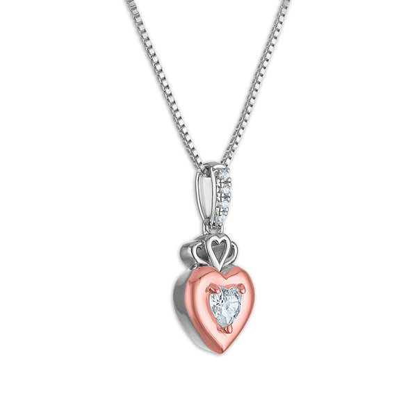 White Diamond Fashion Pendant in 925 Silver