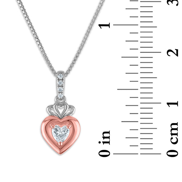 White Diamond Fashion Pendant in 925 Silver