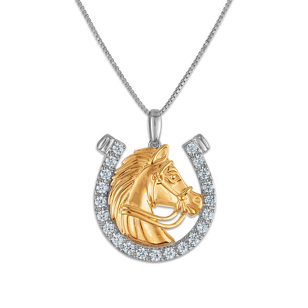 White Diamond Pendant in 925 Silver