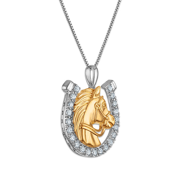 White Diamond Pendant in 925 Silver