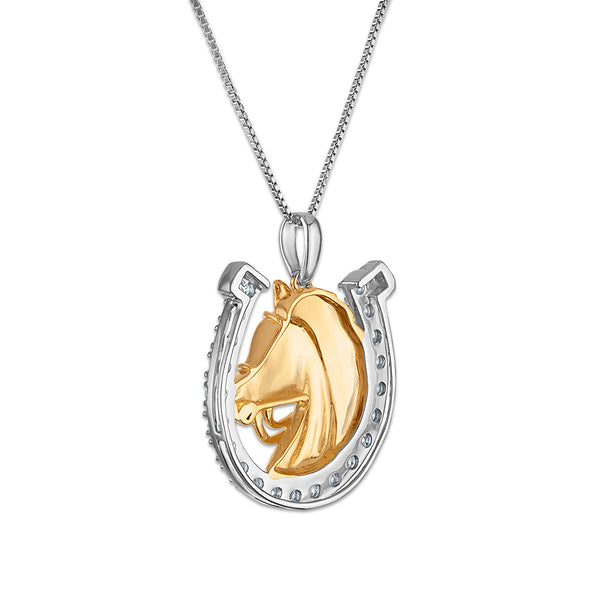 White Diamond Pendant in 925 Silver