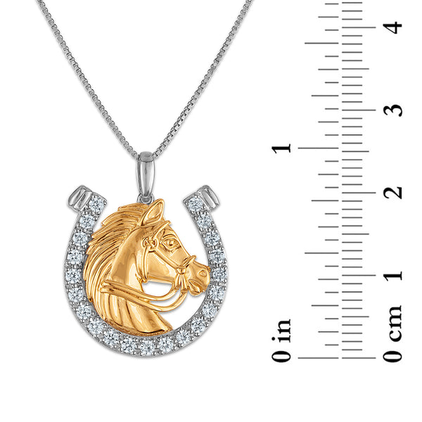 White Diamond Pendant in 925 Silver