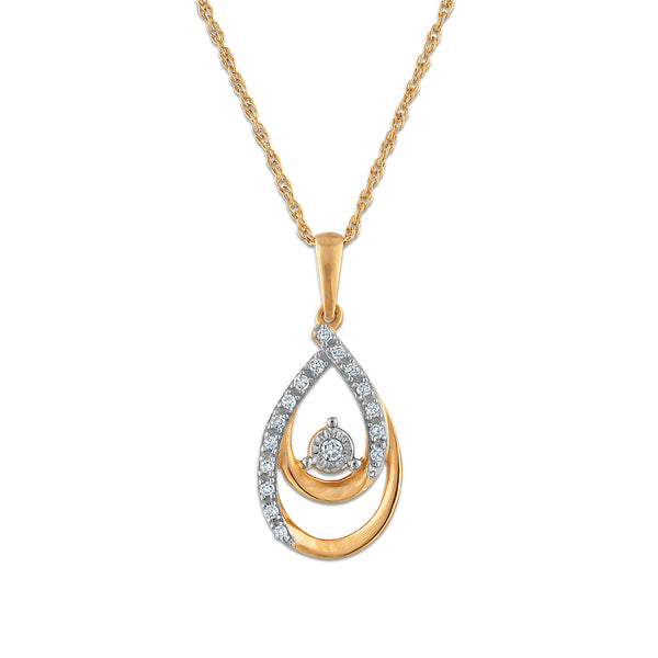 White Diamond Fashion Pendant in 925 Silver