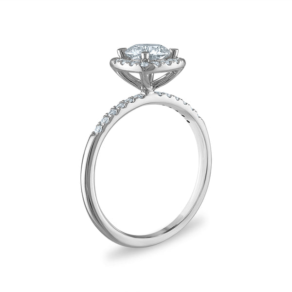 EcoLove 1 1/2 CTW Lab Grown Diamond Halo Bridal Set in 10KT White Gold