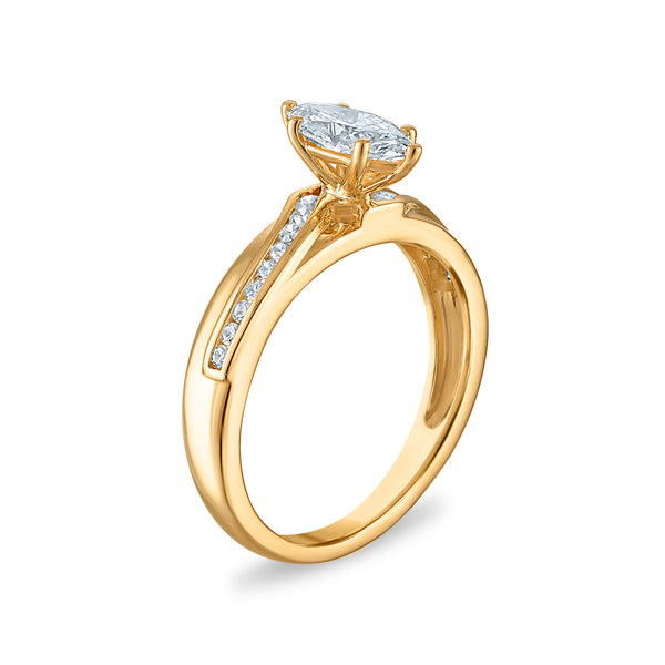 EcoLove 1-5/8 CTW Lab Grown Diamond Wedding Trio Set in 10KT Yellow Gold
