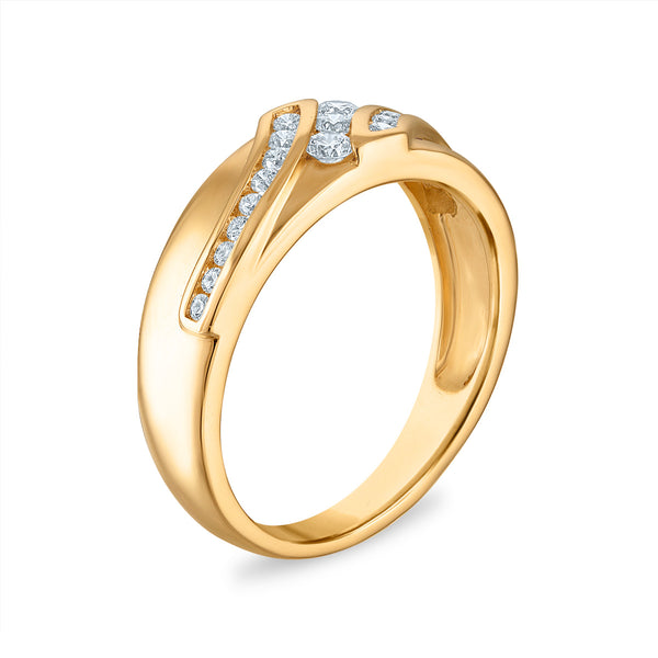EcoLove 1-5/8 CTW Lab Grown Diamond Wedding Trio Set in 10KT Yellow Gold