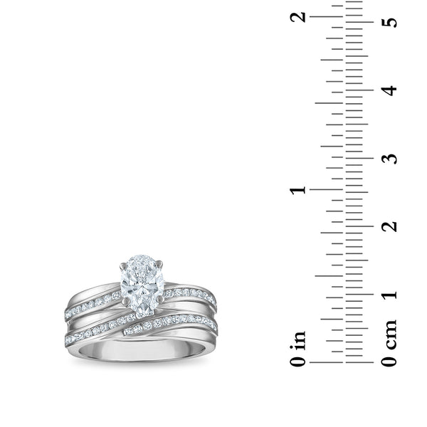 EcoLove 2 CTW Lab Grown Diamond Wedding Trio Set in 10KT White Gold