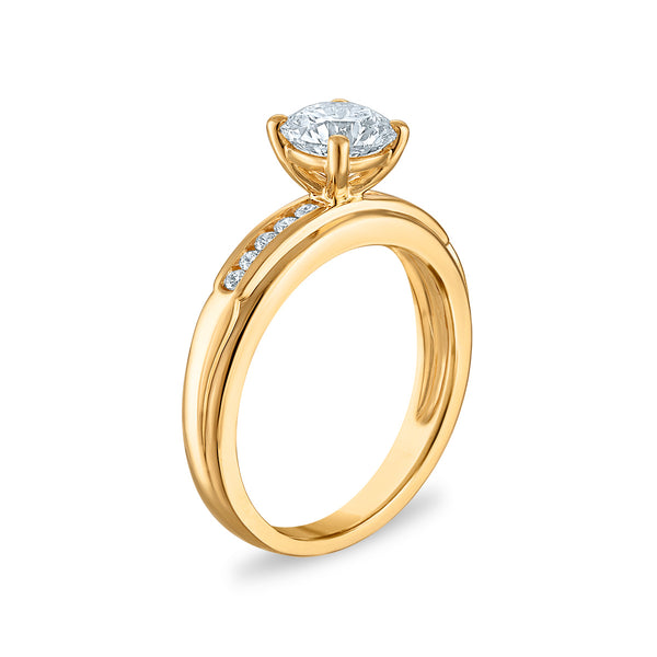 EcoLove 1-1/2 CTW Lab Grown Diamond Wedding Trio Set in 10KT Yellow Gold