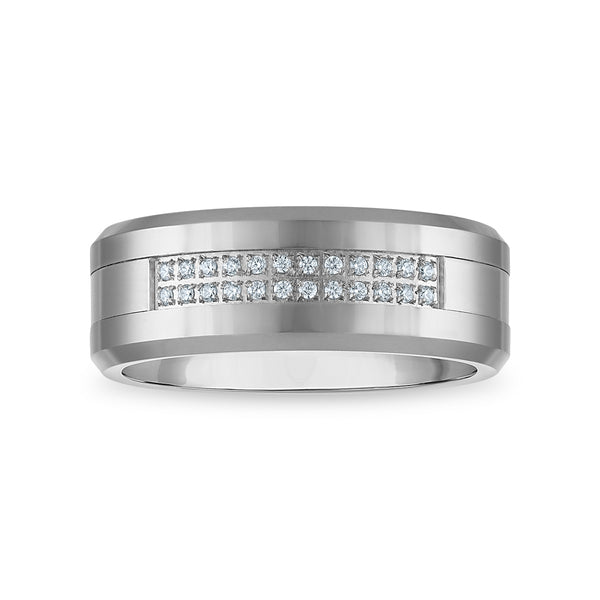 White Diamond Wedding Band Ring