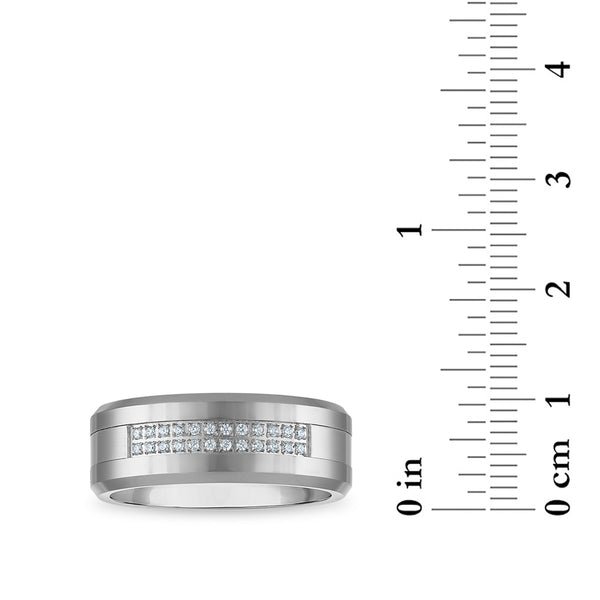 White Diamond Wedding Band Ring