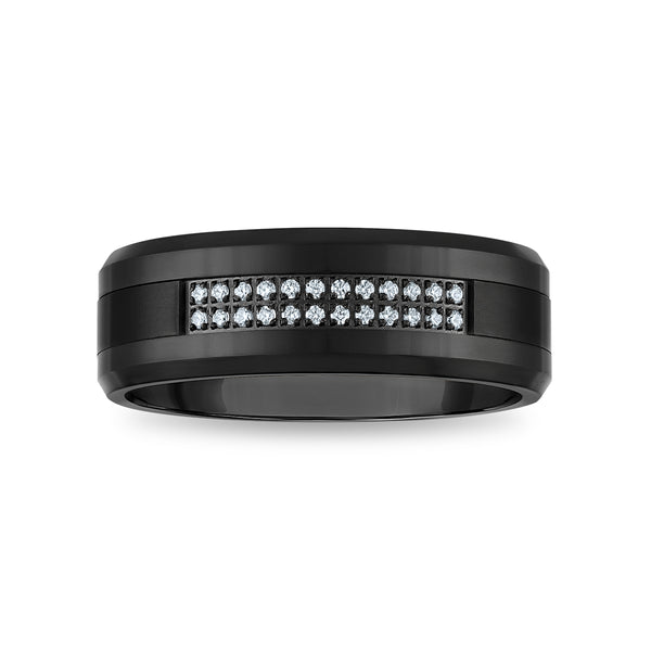 White Diamond Wedding Band Ring