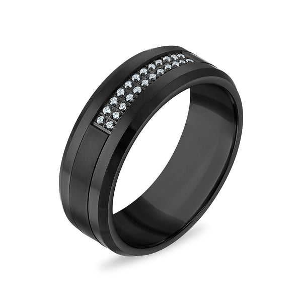 White Diamond Wedding Band Ring