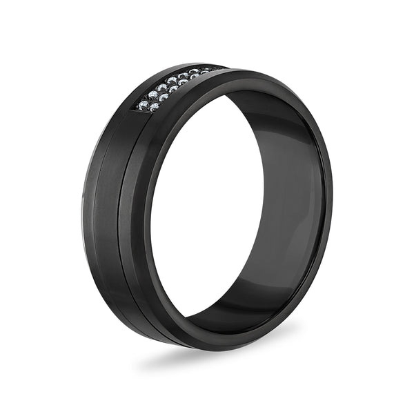 White Diamond Wedding Band Ring