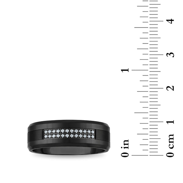 White Diamond Wedding Band Ring