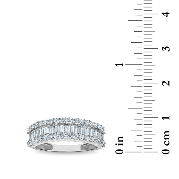 White Diamond Anniversary Ring in 925 Silver
