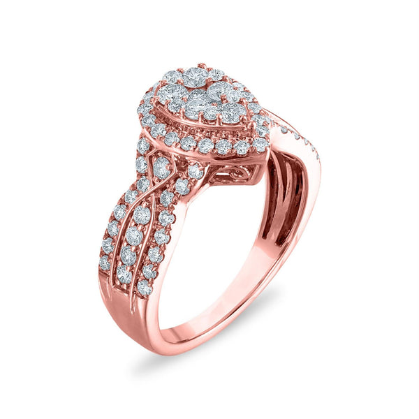 EcoLove 1 CTW Lab Grown Diamond Engagement Ring in 10KT Rose Gold