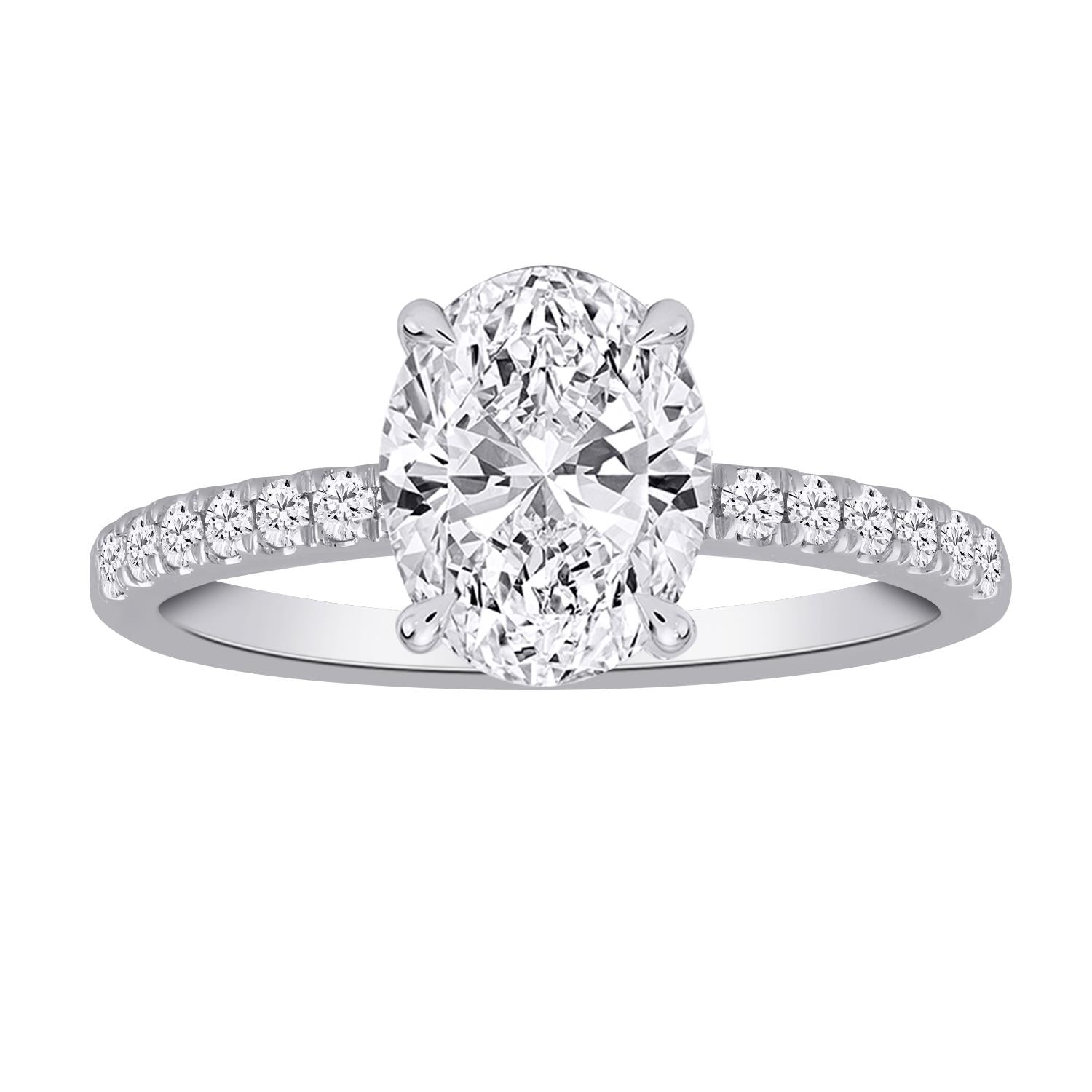 EcoLove 1-1/4 CTW Lab Grown Diamond Solitaire Engagement Ring in 10KT White Gold