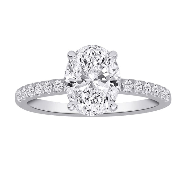 EcoLove 1-1/4 CTW Lab Grown Diamond Solitaire Engagement Ring in 10KT White Gold